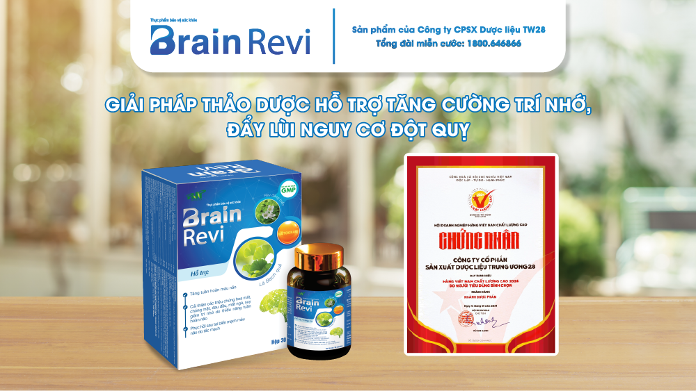 Brain Revi được sản xuất tại nhà máy Dược liệu TW28