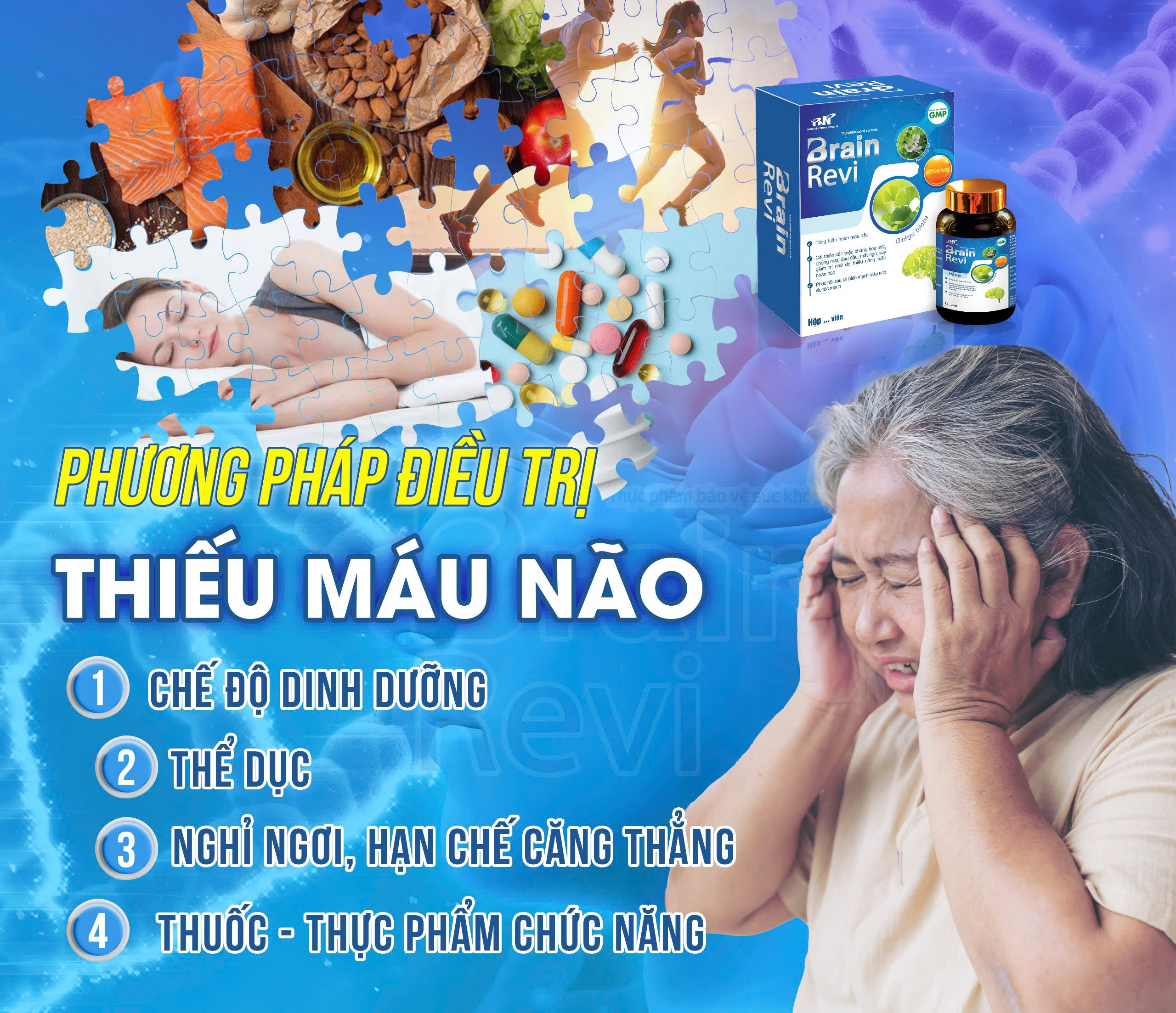 Kết hợp 4 phương pháp trong điều trị thiếu máu não
